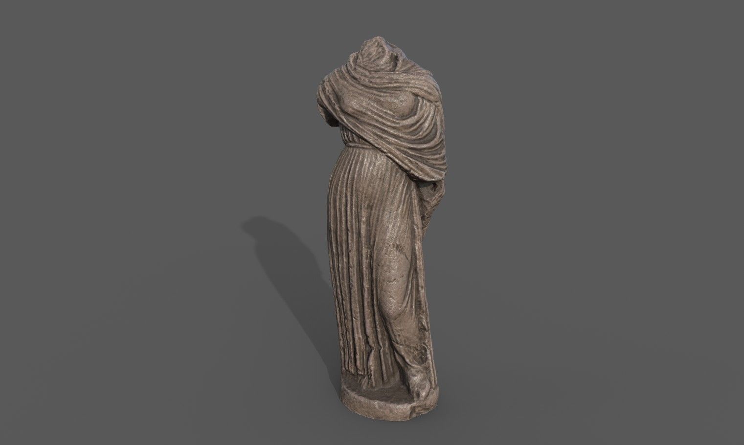 Statue of Female 4 Low-poly 3D model_1
