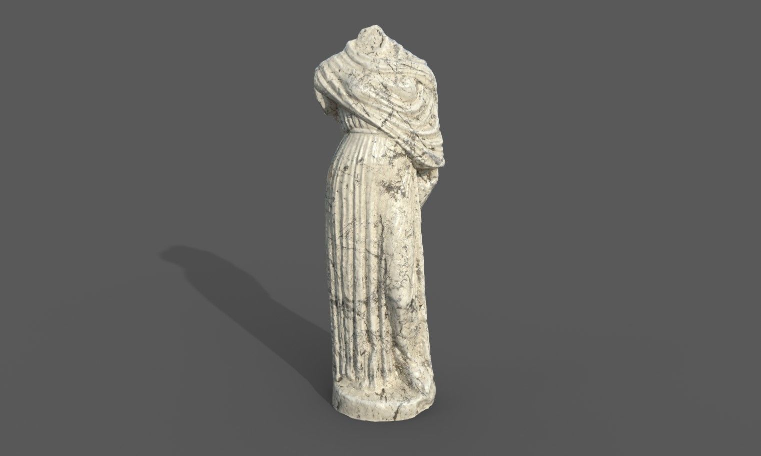 Statue of Female 4 Low-poly 3D model_18