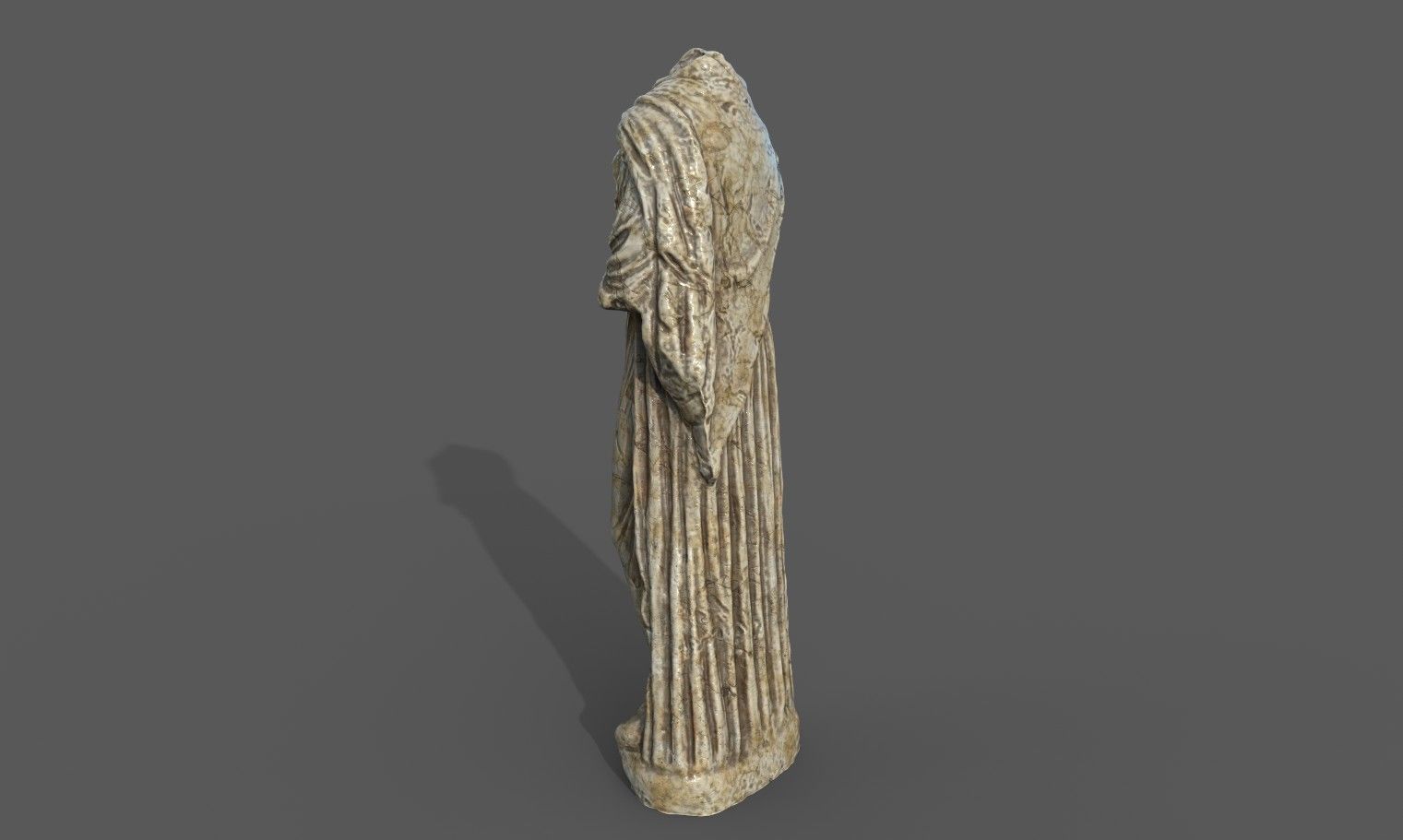Statue of Female 4 Low-poly 3D model_12