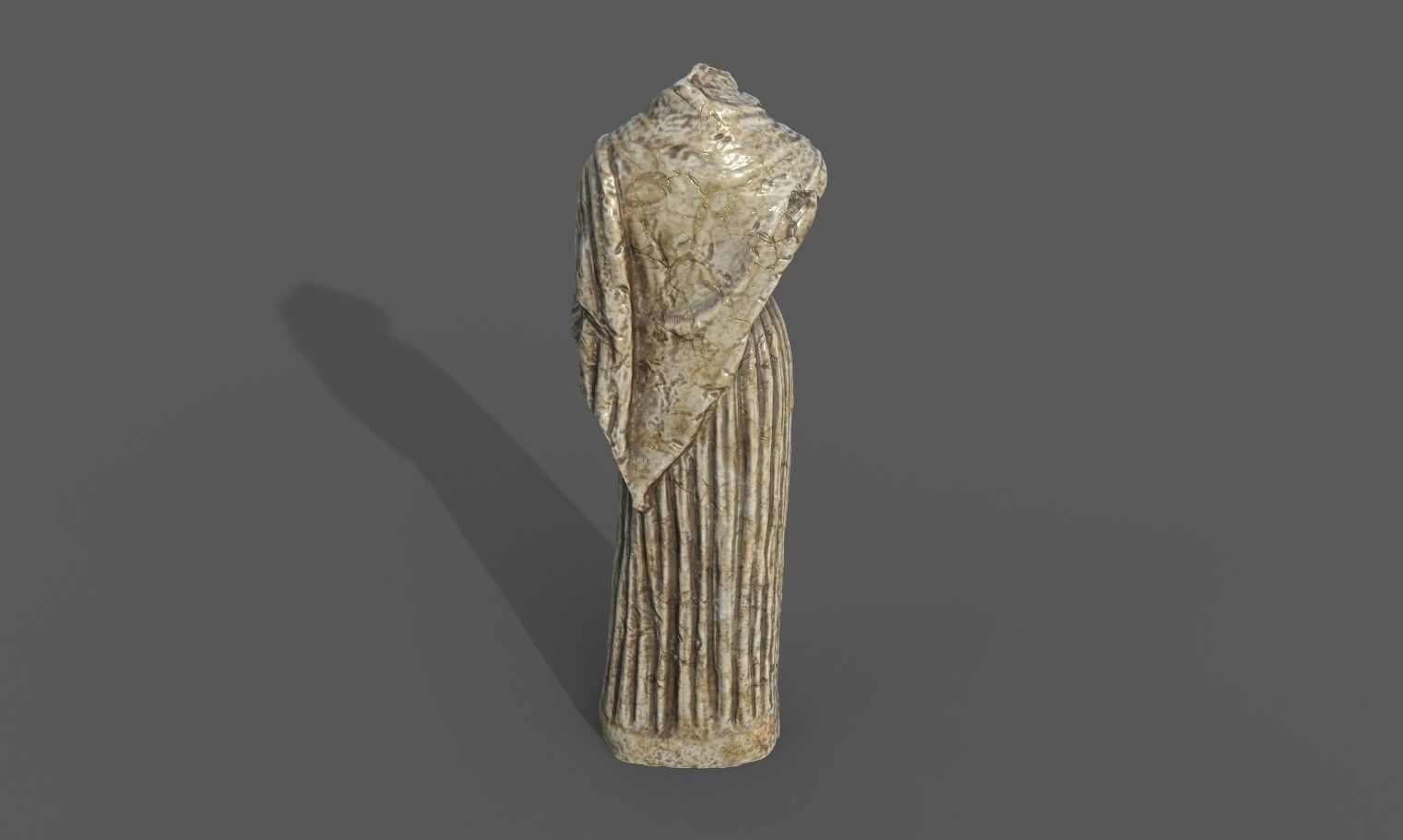 Statue of Female 4 Low-poly 3D model_13