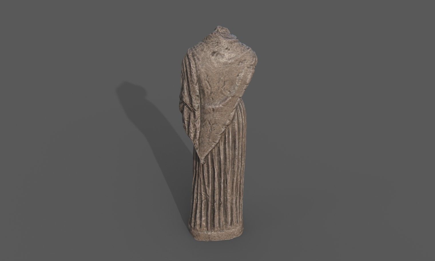 Statue of Female 4 Low-poly 3D model_5