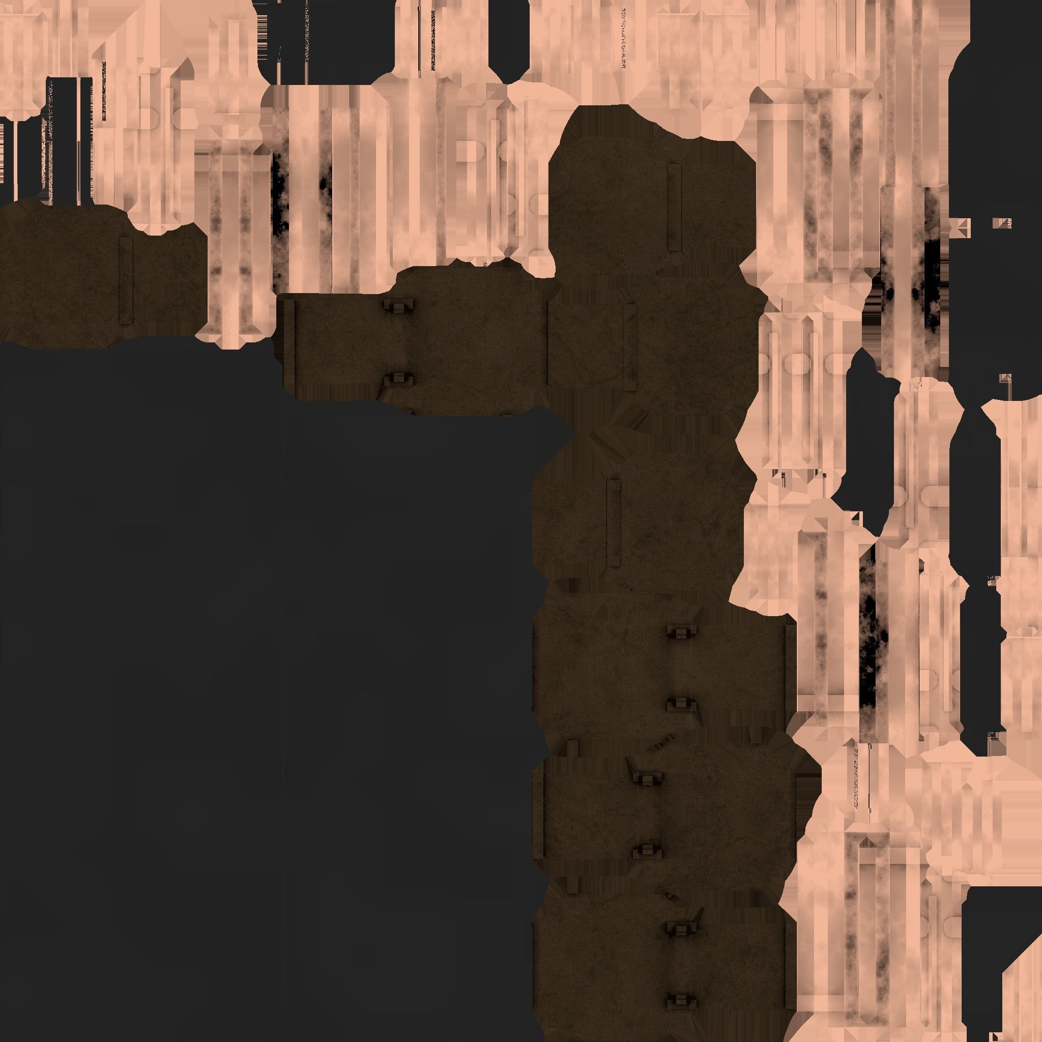 Dinning Table 65 - Black Bronze - Furniture Interior Design Low-poly 3D model_19