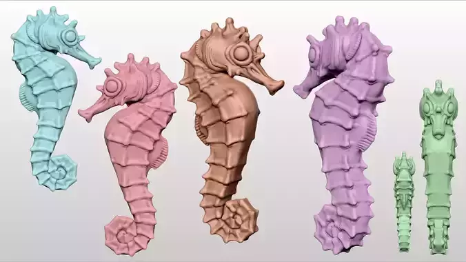 3d Printable Animal Seahorse 3D print model
