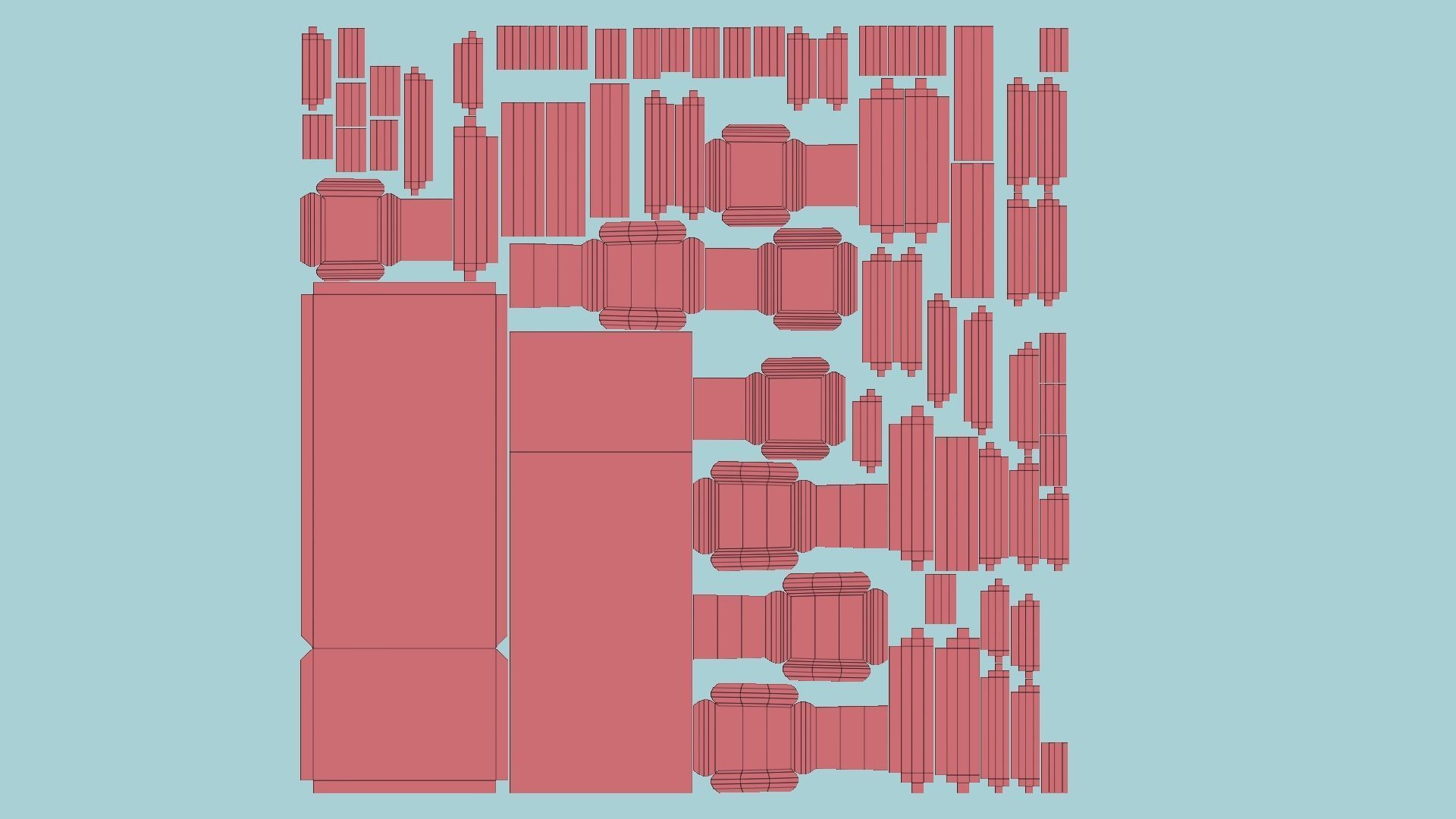 Dinning Table 66 - Wood Brown - Furniture Interior Design Low-poly 3D model_9