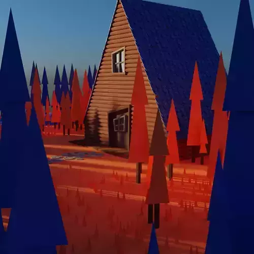 Low Poly Forest Scence