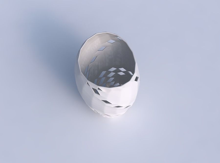 Bowl Spheric Lattice with checker grid lattice 3 3D print model_1