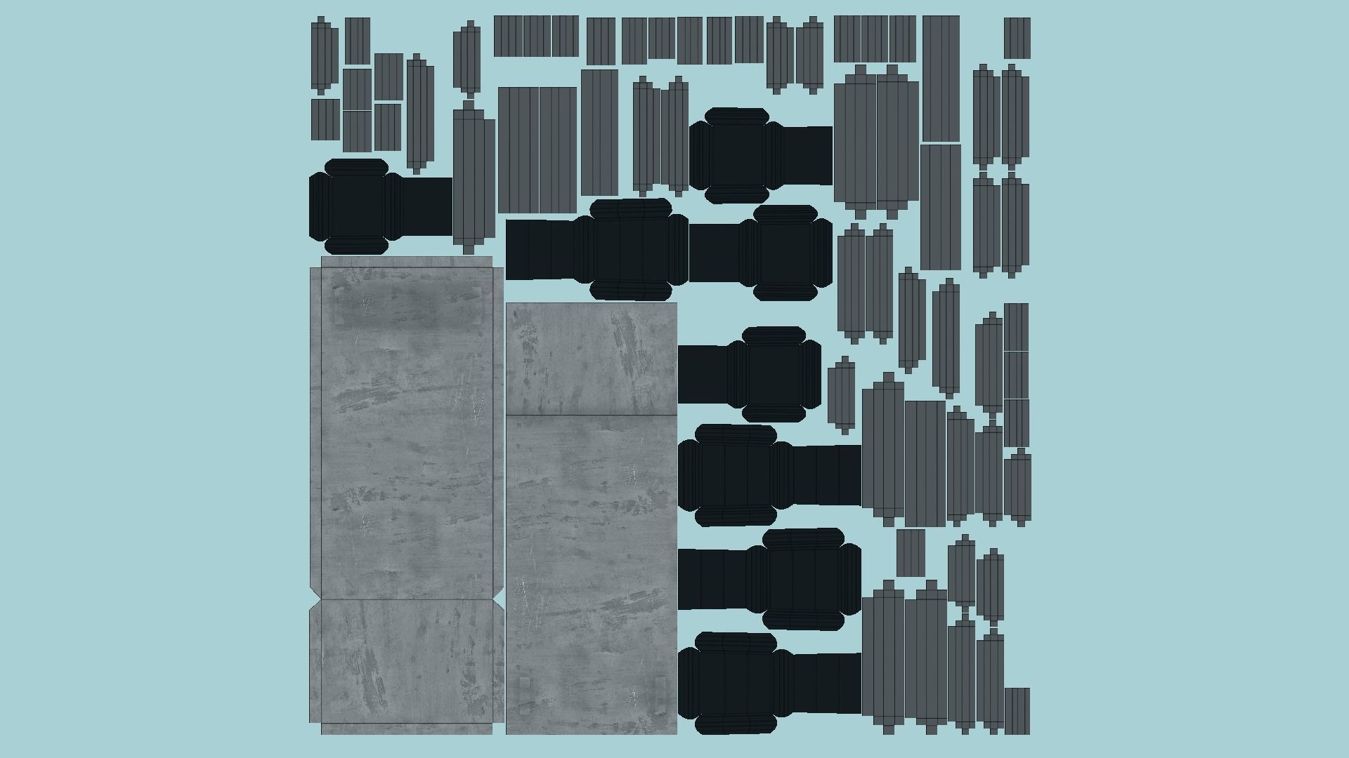 Dinning Table 68 - Black Carbon- Furniture Interior Design Low-poly 3D model_15