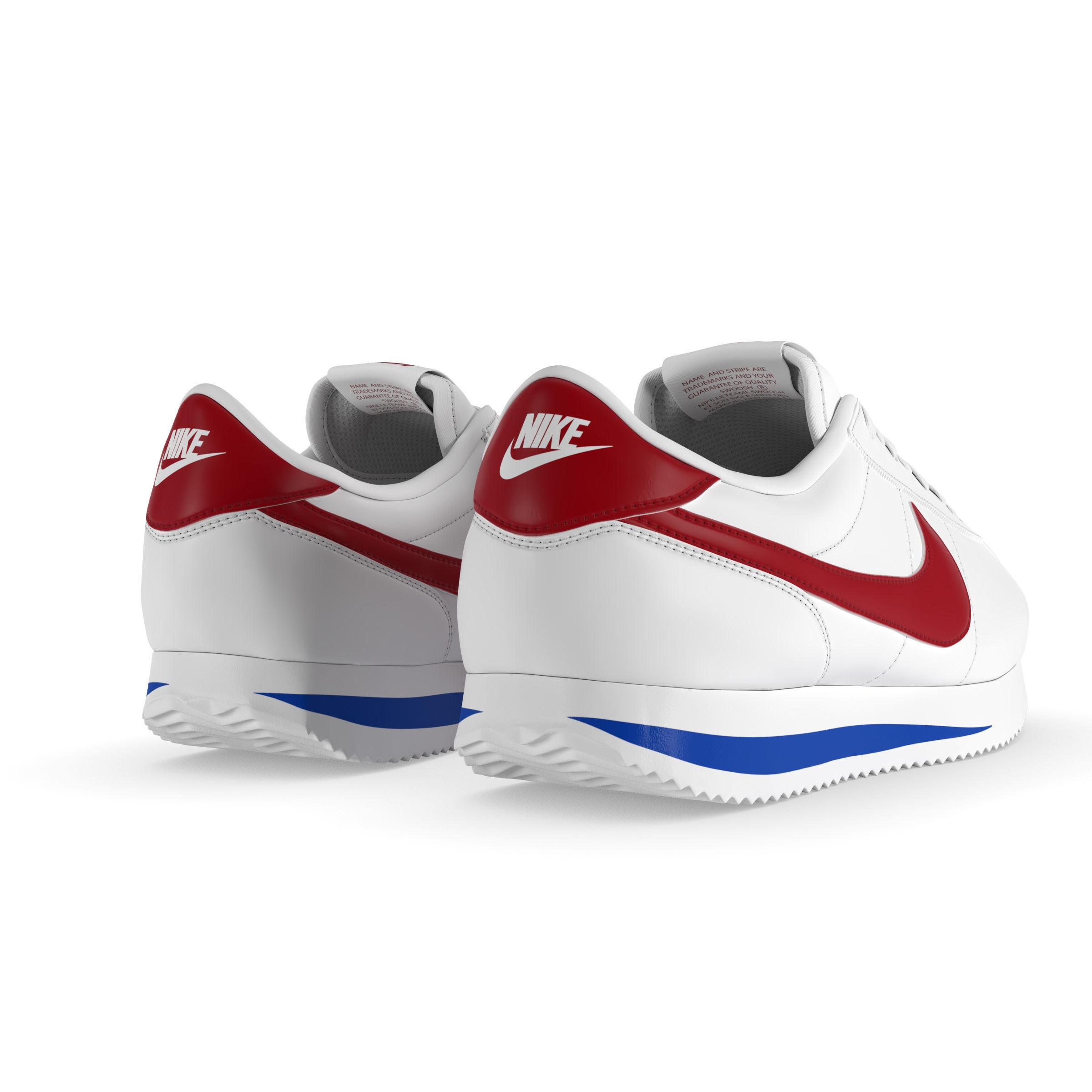 Nike Cortez Basic PBR Low-poly 3D model_2