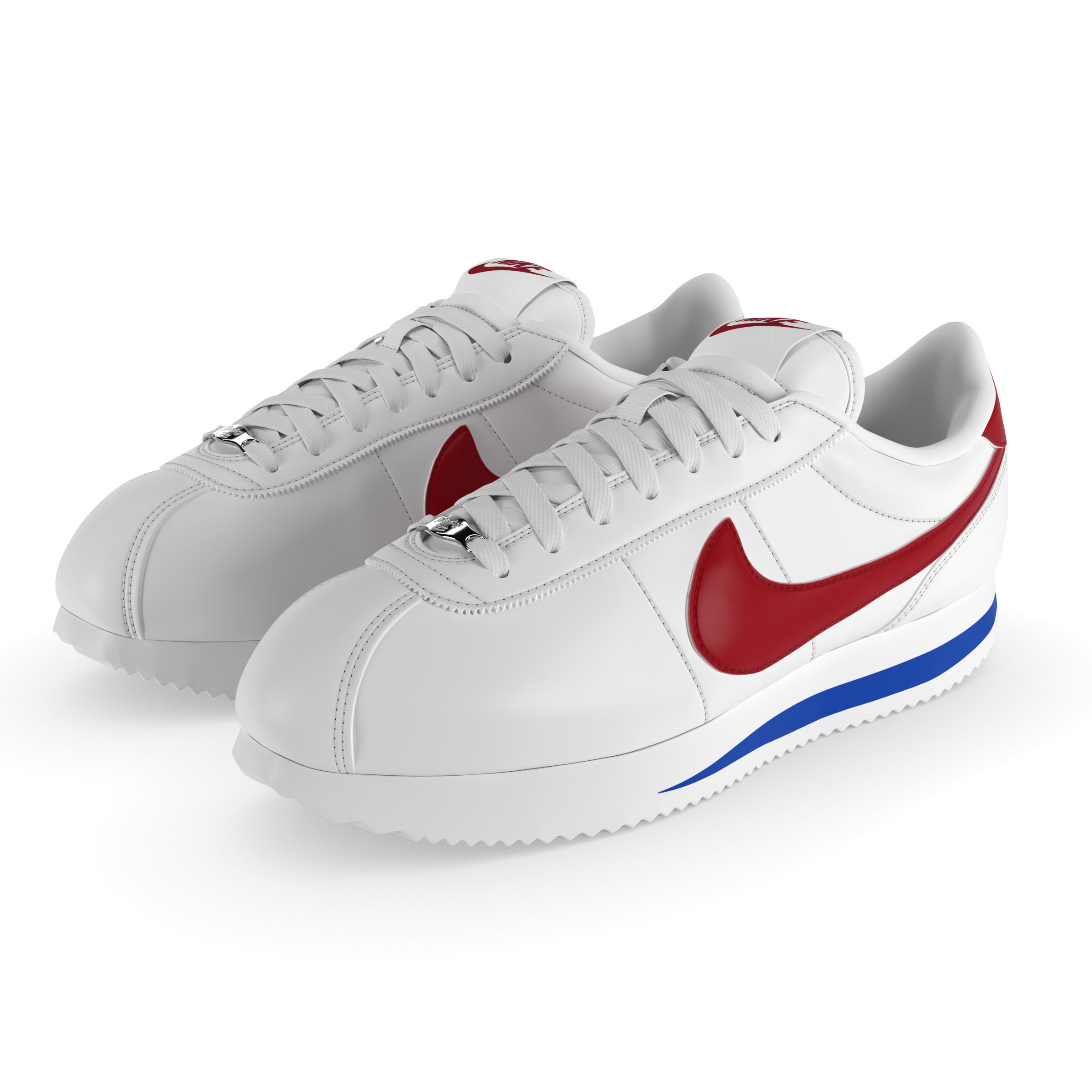 Nike Cortez Basic PBR Low-poly 3D model_3