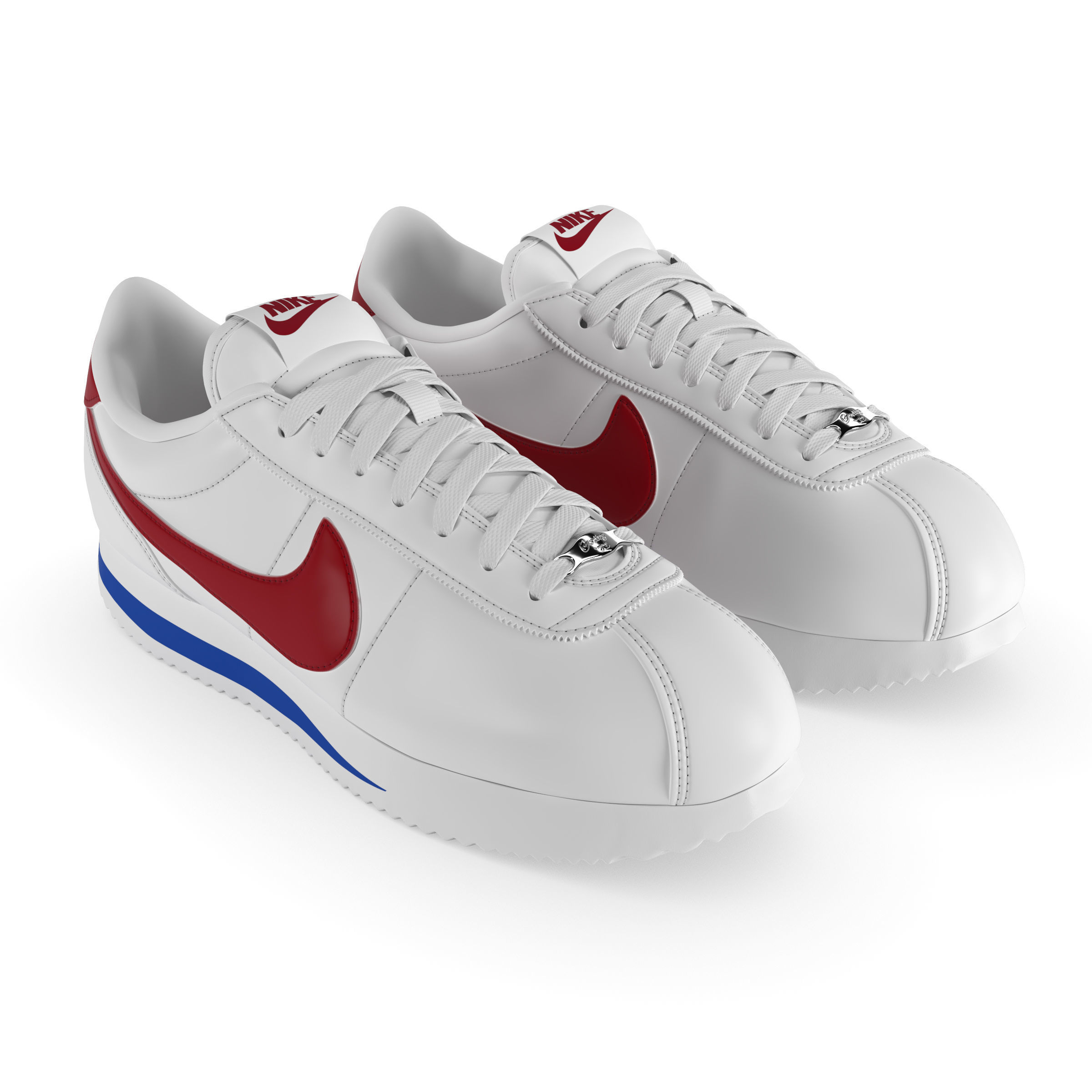 Nike Cortez Basic PBR Low-poly 3D model_4