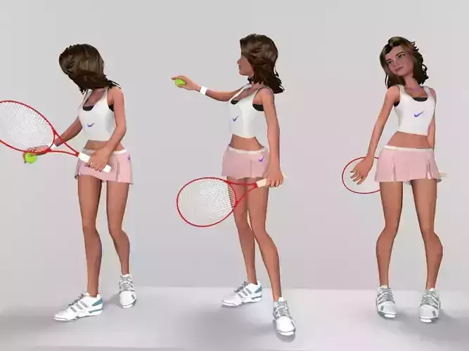 Tennis Girl rigged