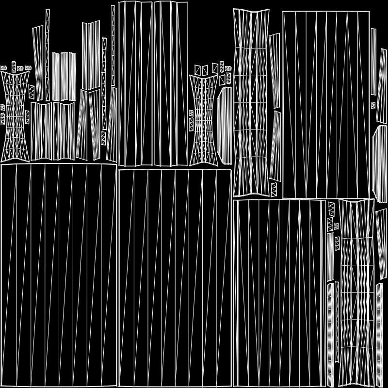 Burnes Storage Coffee Table oak finish Low-poly 3D model_6