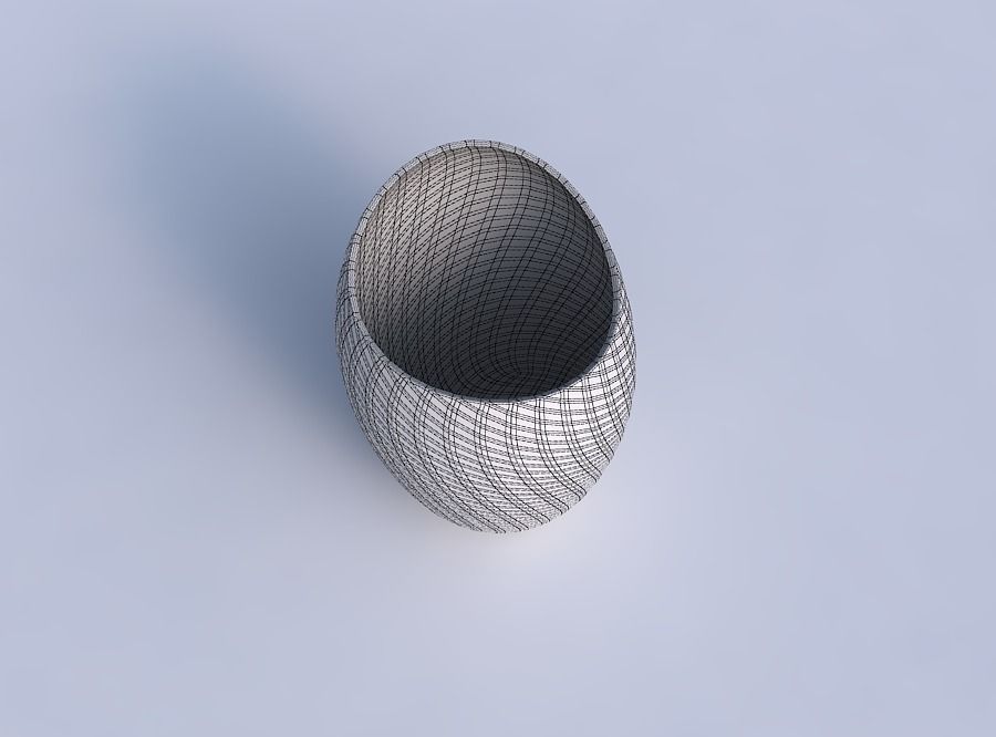 Bowl Spheric Lattice with diagonal grid plates 3D print model_7