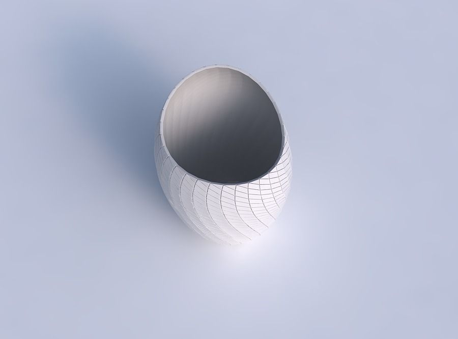 Bowl Spheric Lattice with diagonal grid plates 3D print model_2