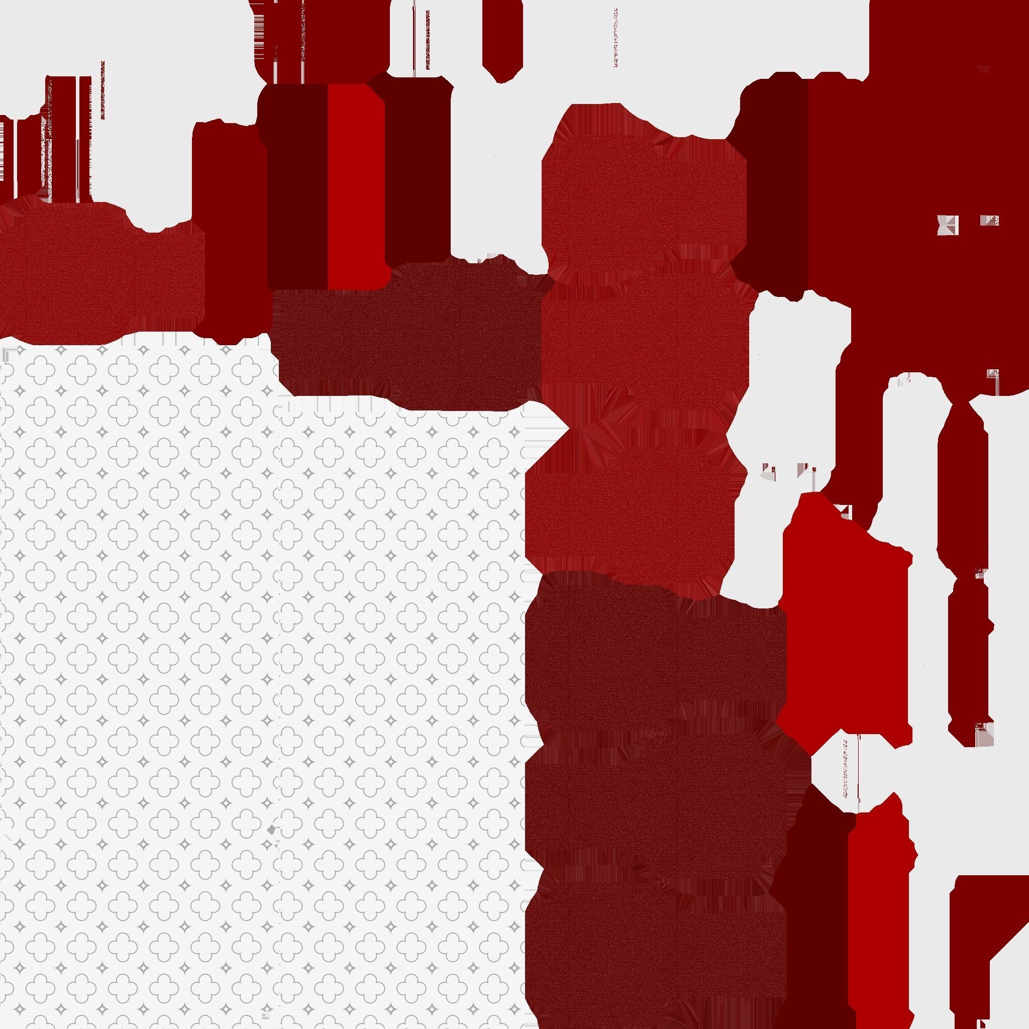 Dinning Table 70 - White Red - Furniture Interior Design Low-poly 3D model_18