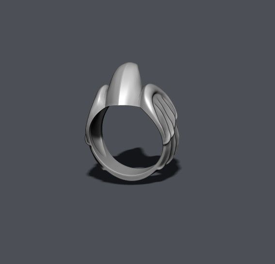 Falcon ring 3D print model_6