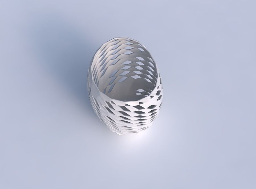 Bowl Spheric Lattice with checker grid lattice 2 3D print model_1