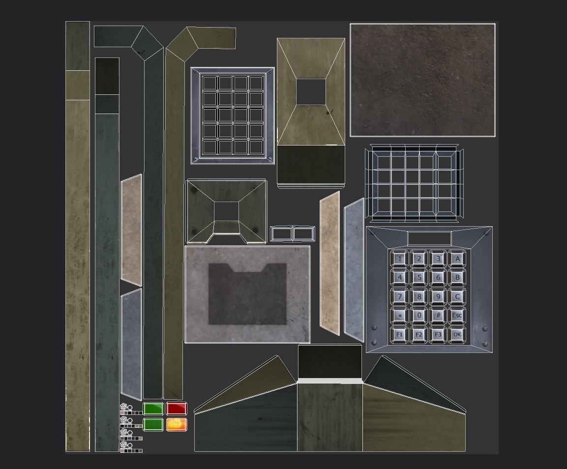Access control panel  Low-poly 3D model_11