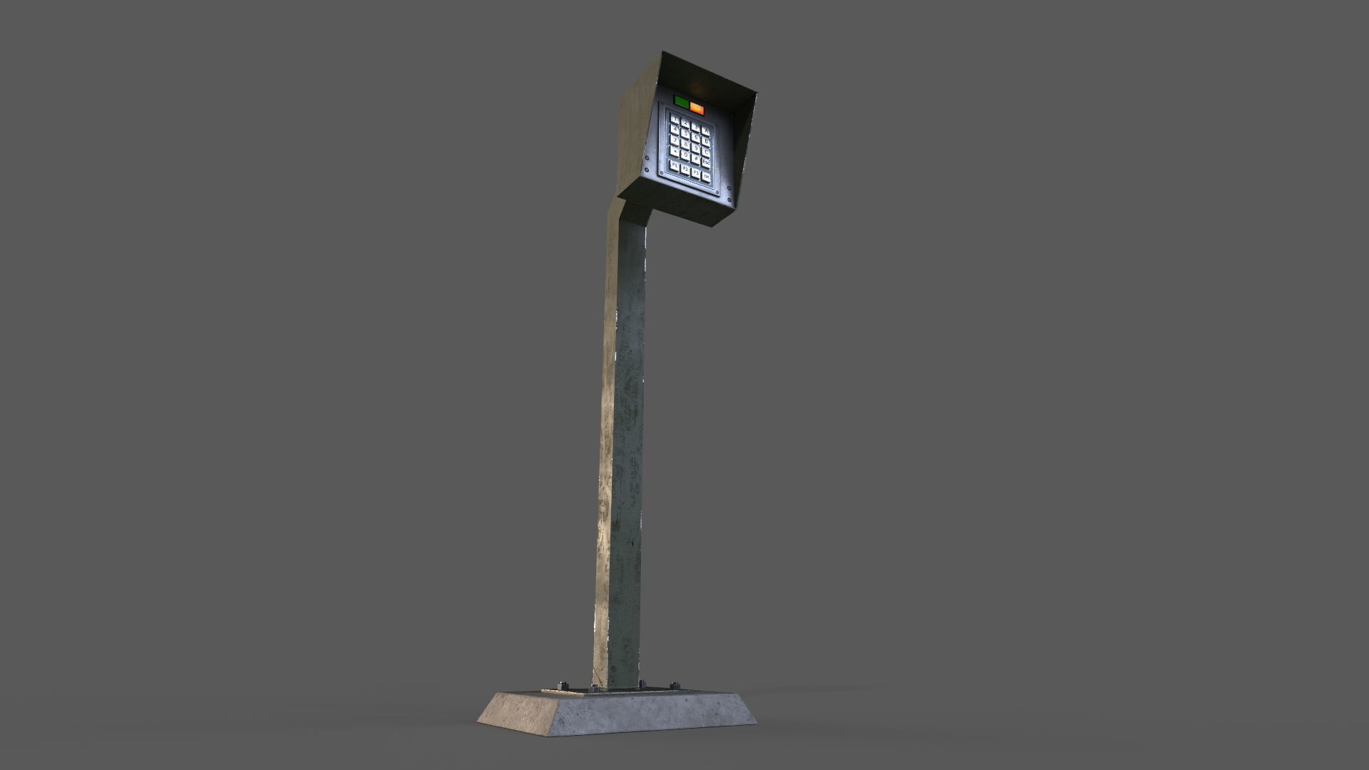 Access control panel  Low-poly 3D model_4