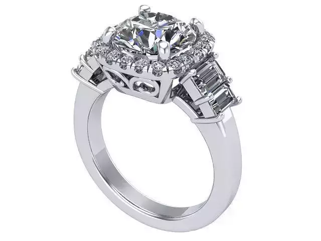 Cushion Radiant Ring