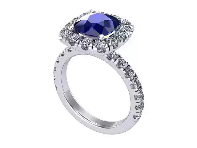Cushion Sapphire Ring