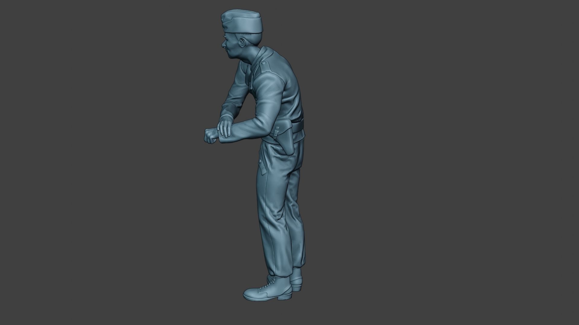 German Tank Crew unit ww2 On Hole GTC1 3D print model_4