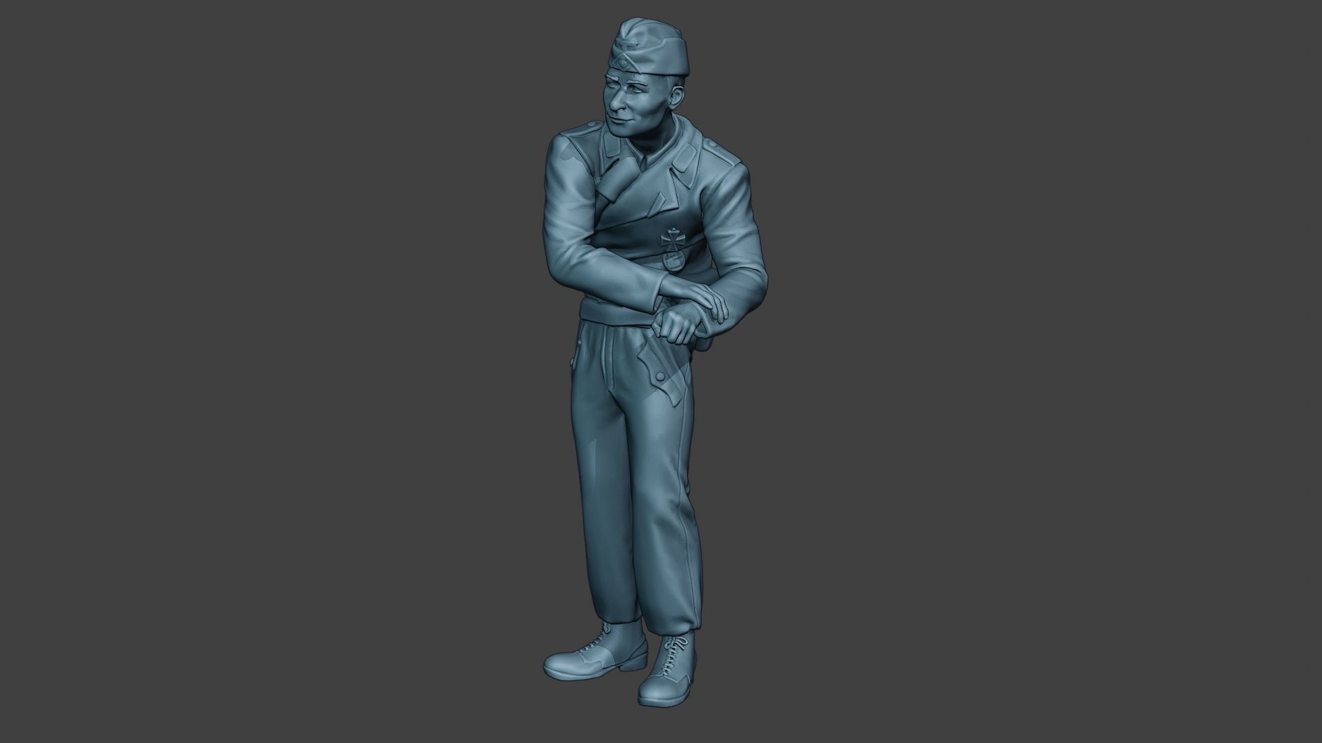 German Tank Crew unit ww2 On Hole GTC1 3D print model_2