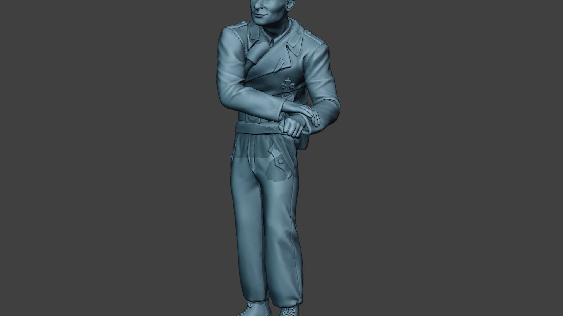 German Tank Crew unit ww2 On Hole GTC1 3D print model_27