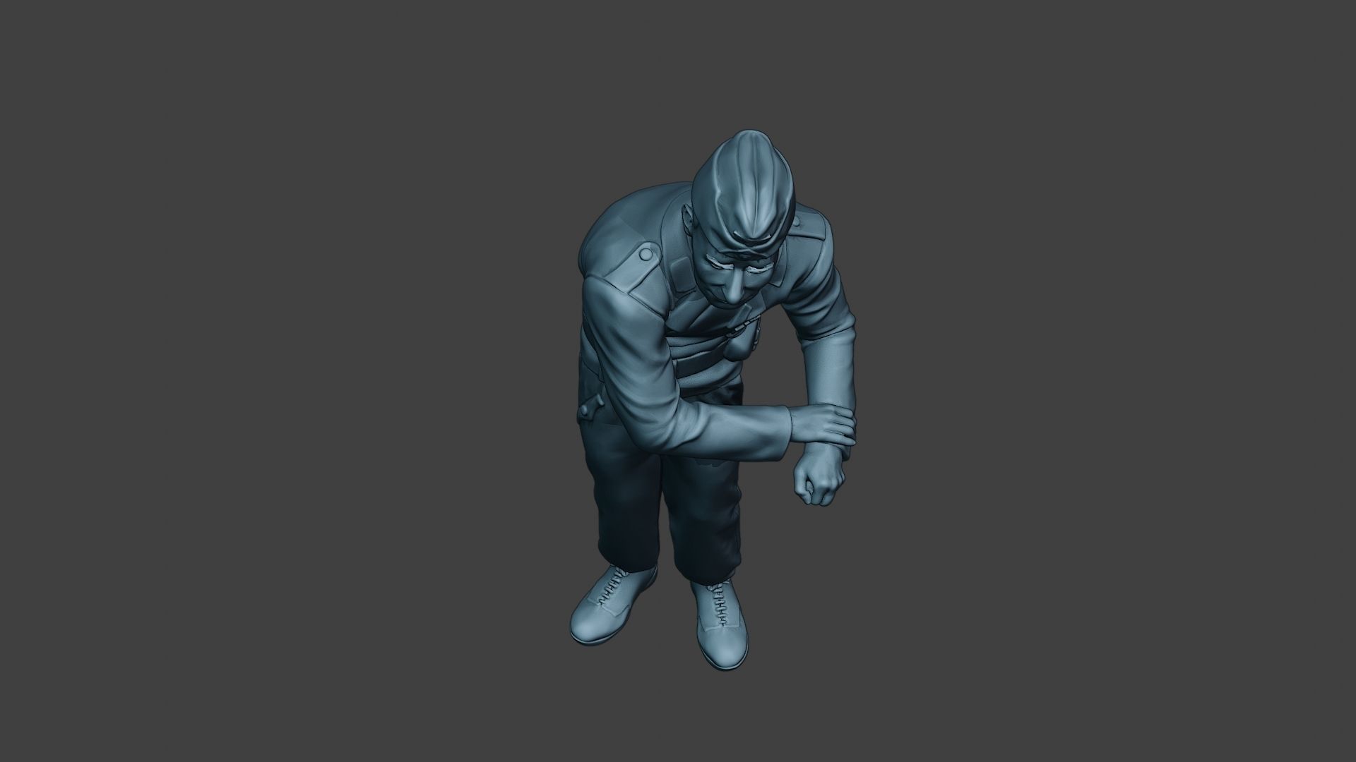 German Tank Crew unit ww2 On Hole GTC1 3D print model_14