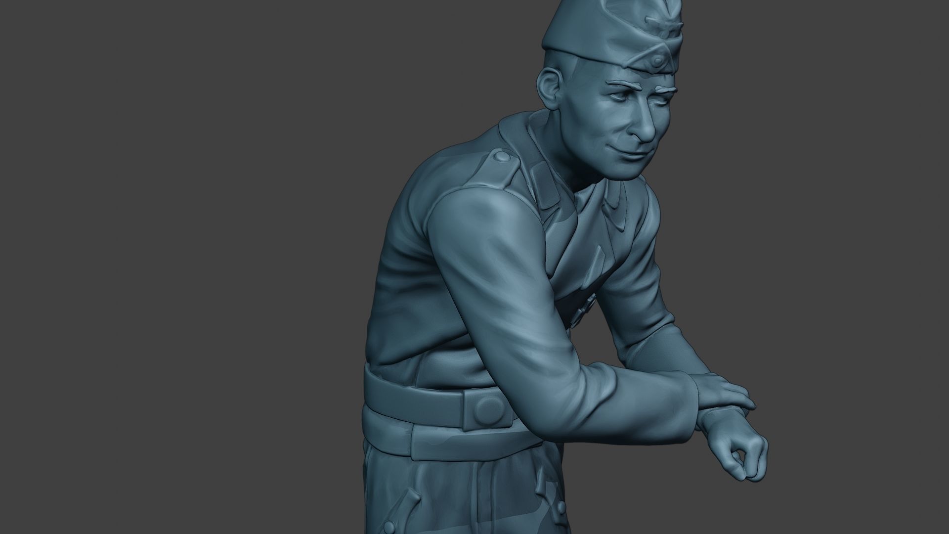 German Tank Crew unit ww2 On Hole GTC1 3D print model_19