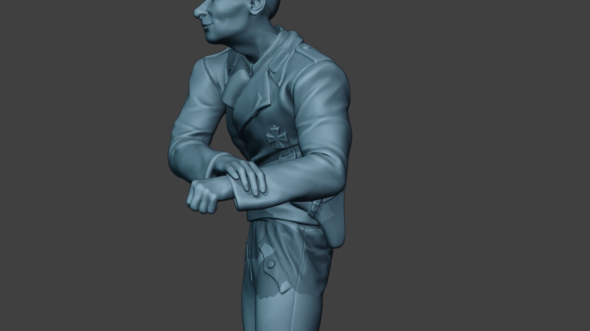 German Tank Crew unit ww2 On Hole GTC1 3D print model_17