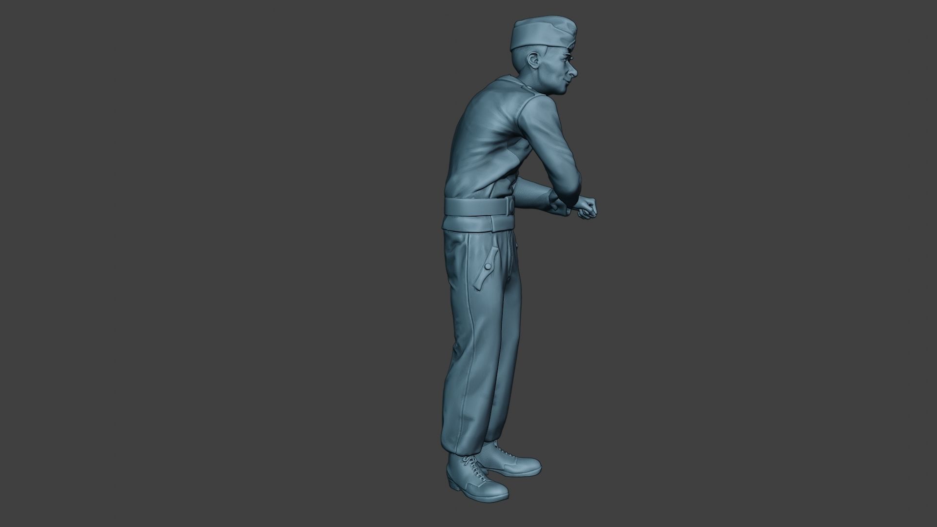 German Tank Crew unit ww2 On Hole GTC1 3D print model_9