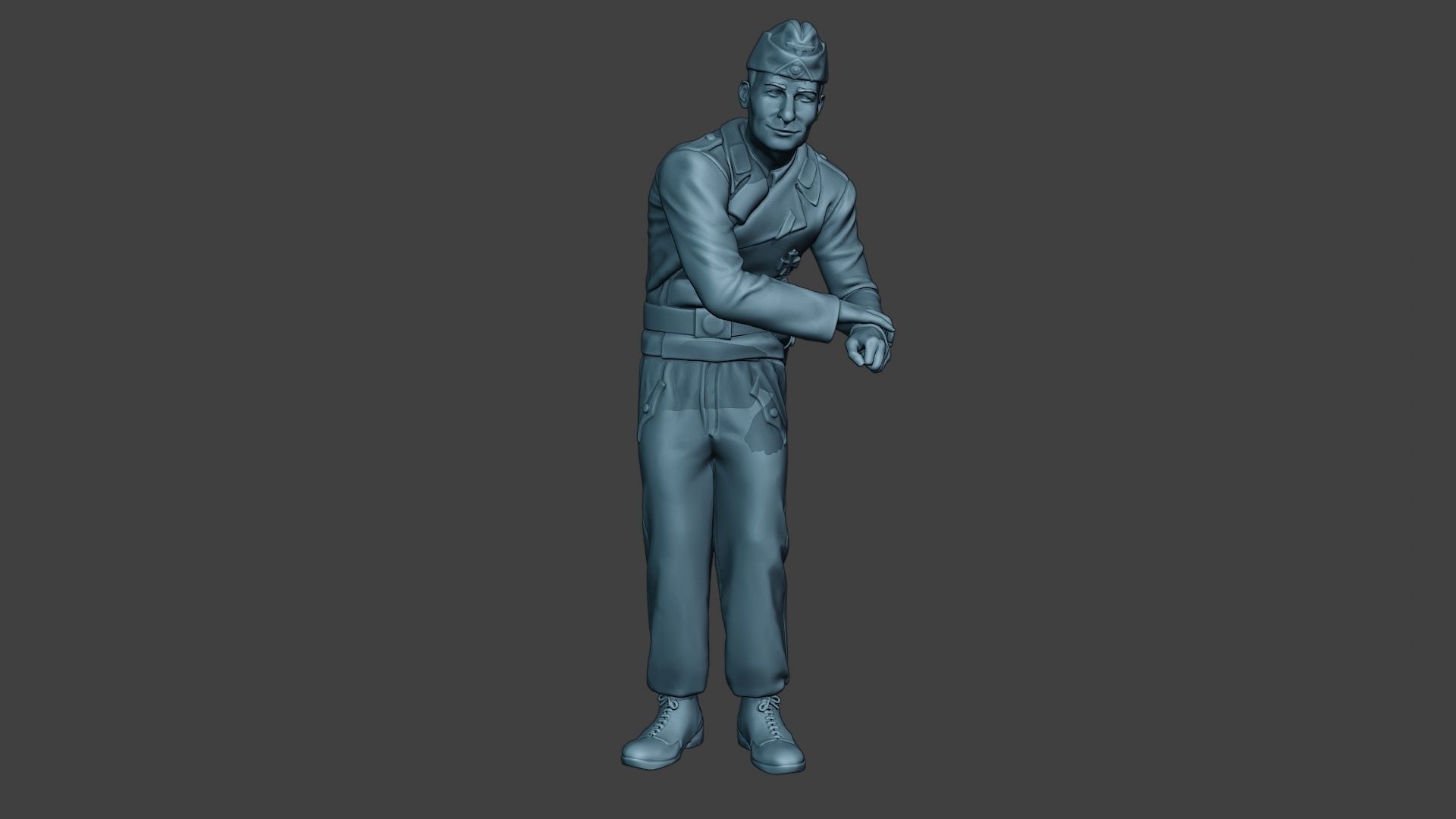 German Tank Crew unit ww2 On Hole GTC1 3D print model_11