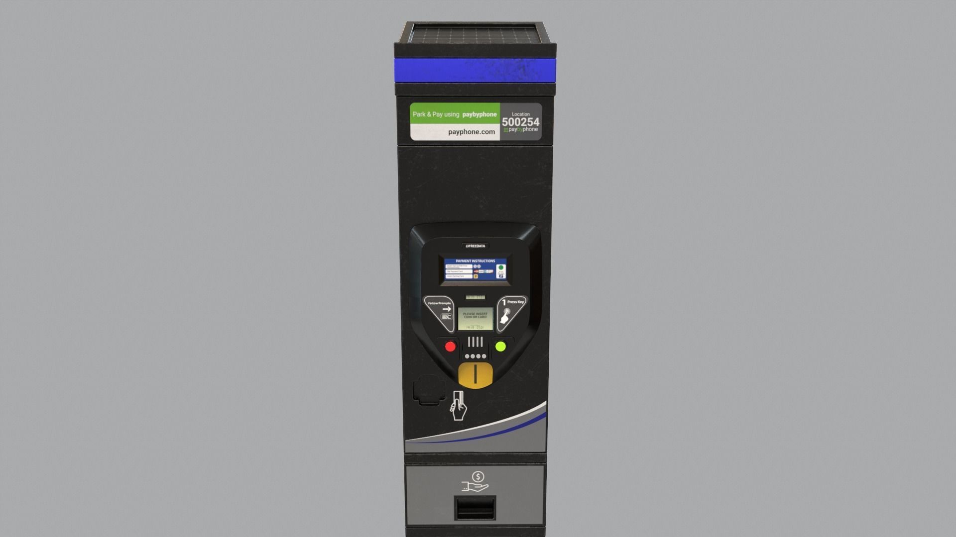 Parking Meter Low-poly 3D model_4