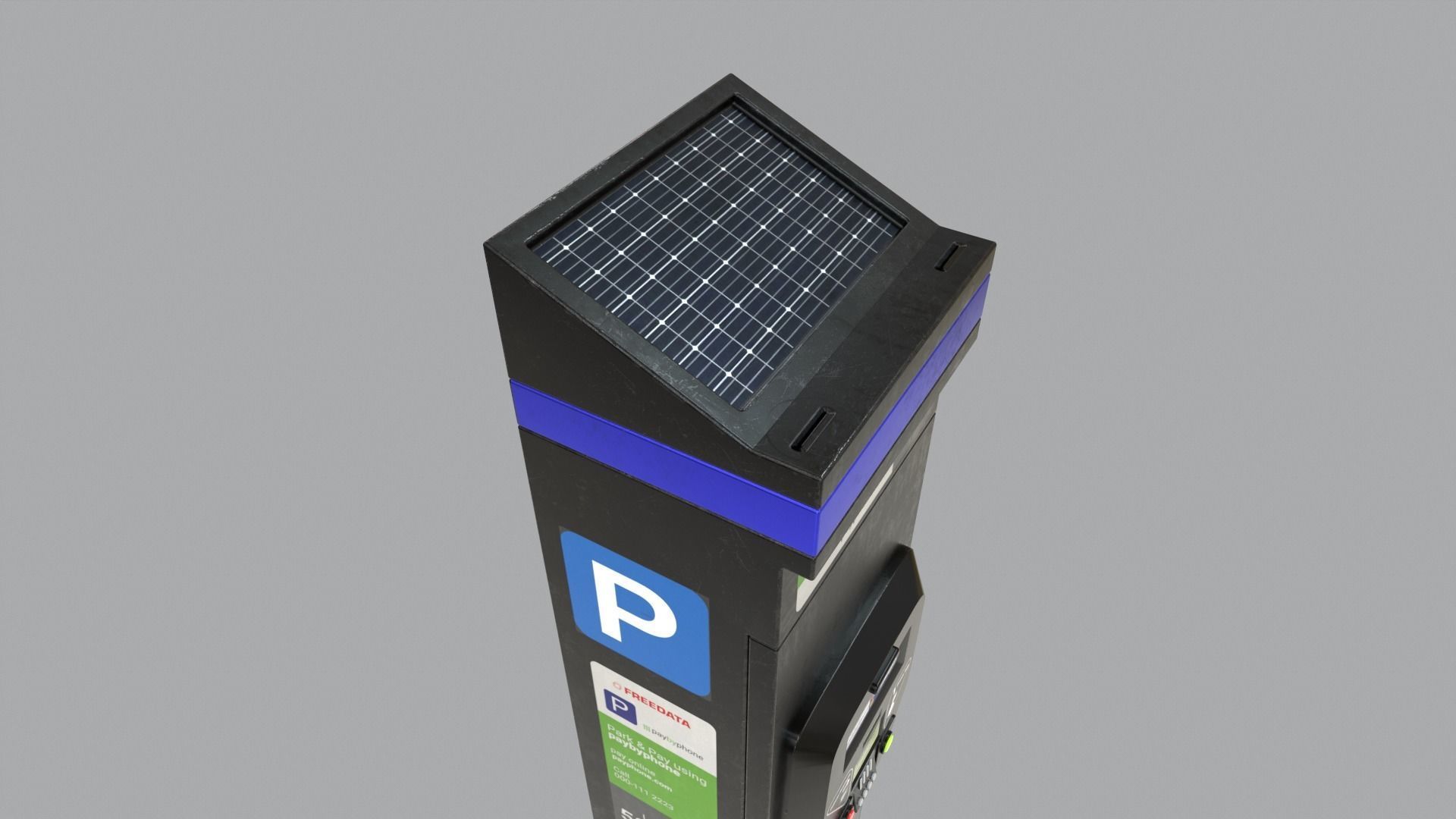 Parking Meter Low-poly 3D model_23