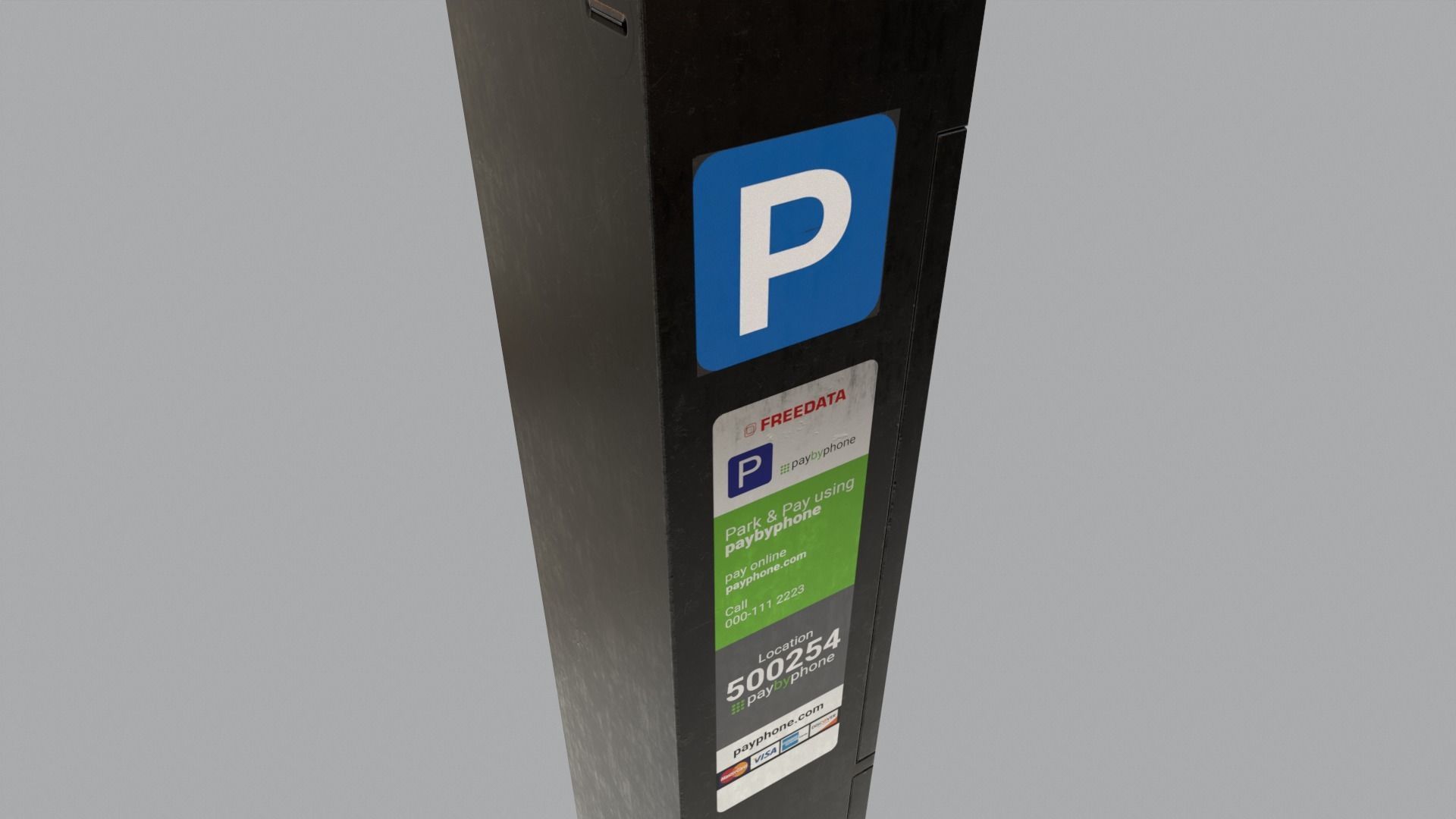Parking Meter Low-poly 3D model_33