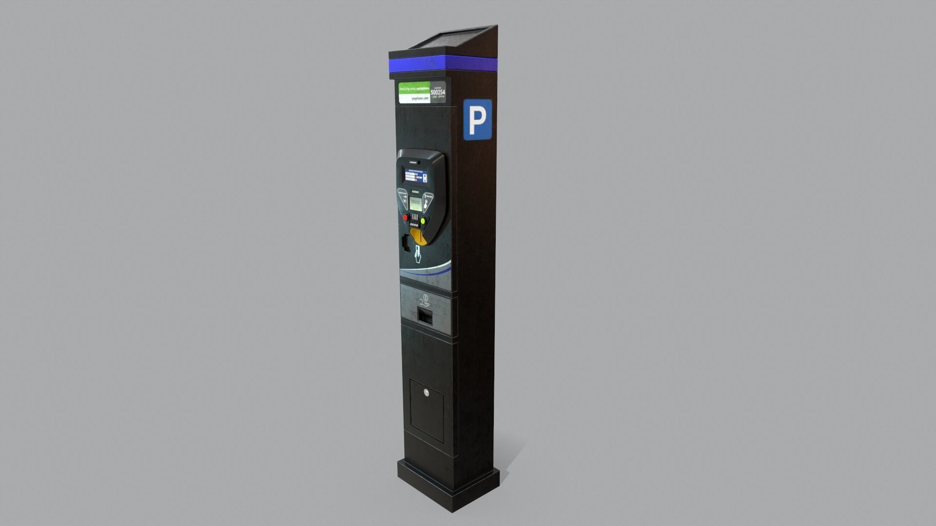 Parking Meter Low-poly 3D model_35