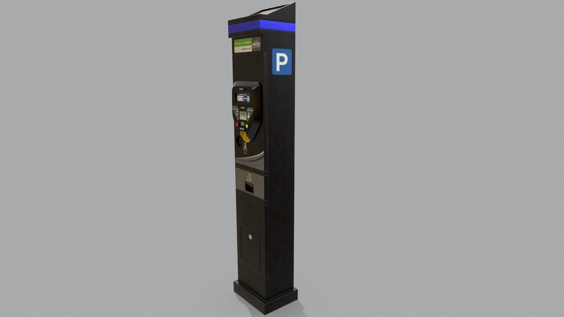 Parking Meter Low-poly 3D model_28