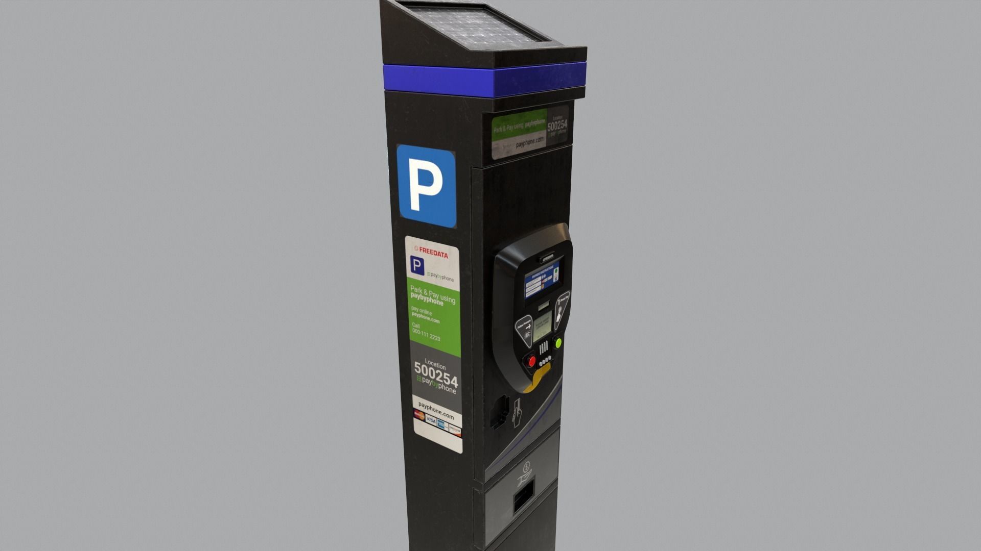 Parking Meter Low-poly 3D model_24