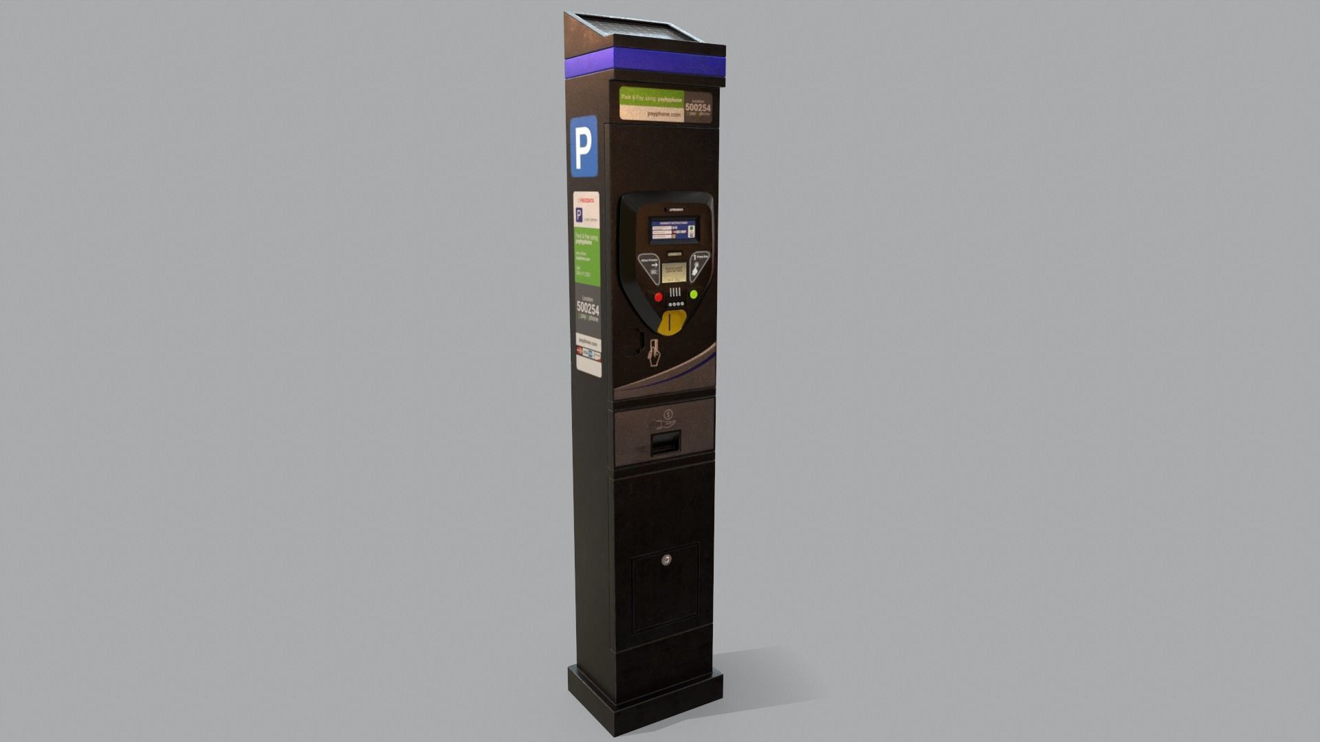 Parking Meter Low-poly 3D model_26