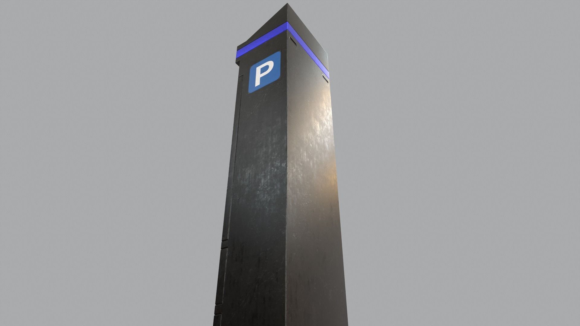 Parking Meter Low-poly 3D model_25