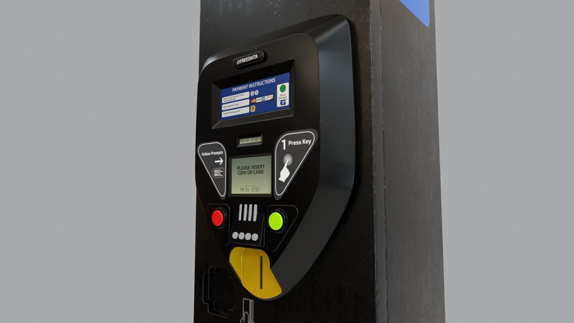 Parking Meter Low-poly 3D model_18
