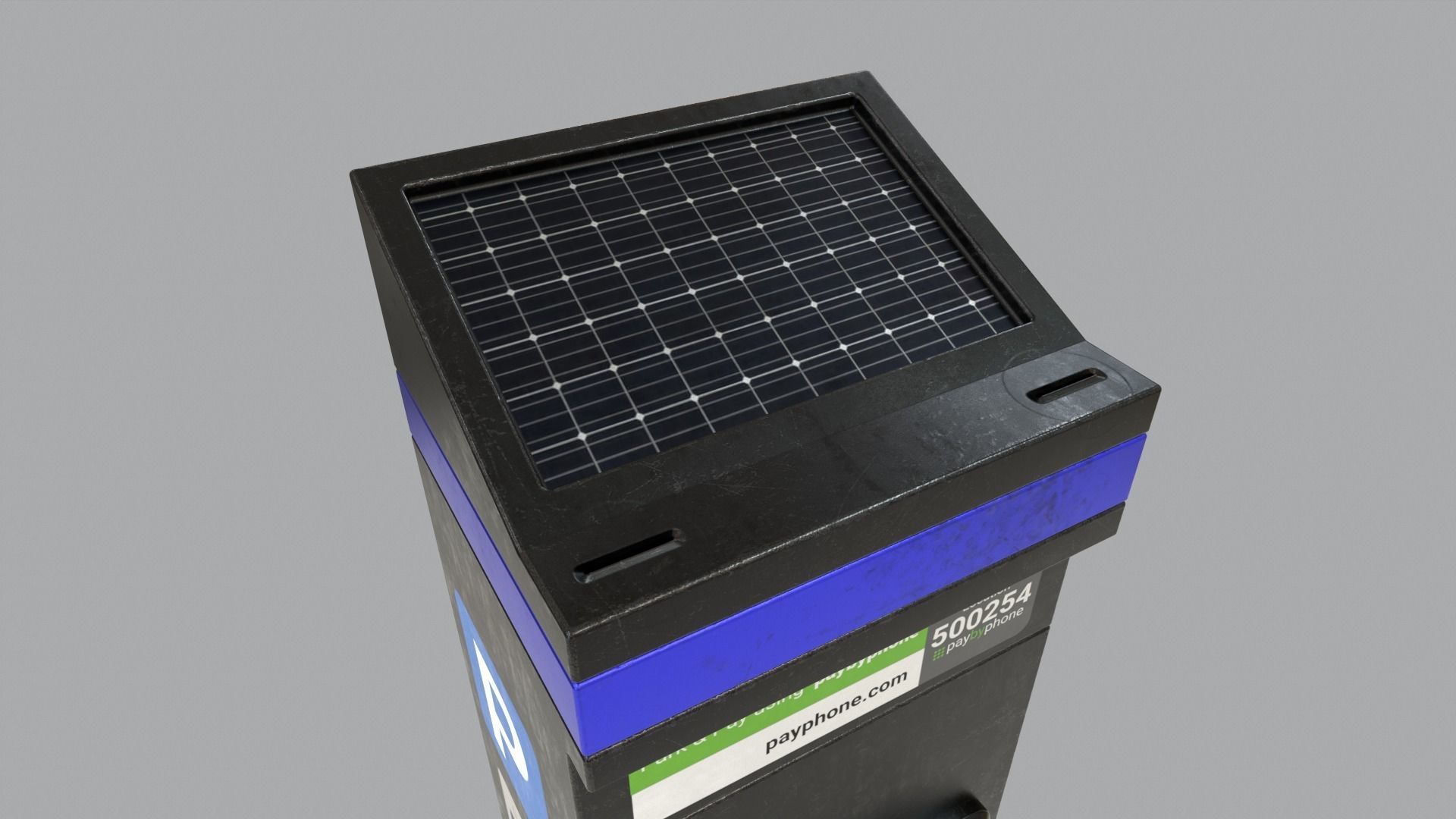 Parking Meter Low-poly 3D model_21