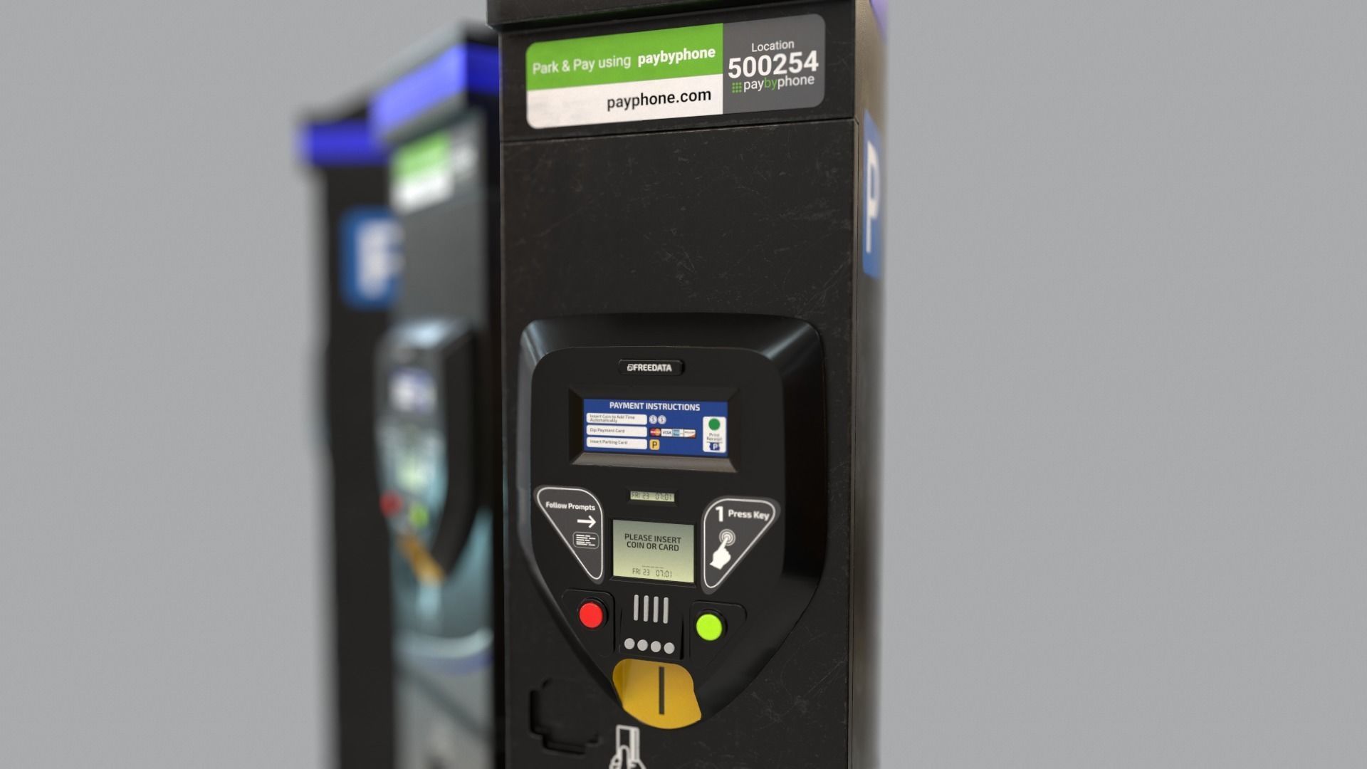 Parking Meter Low-poly 3D model_15