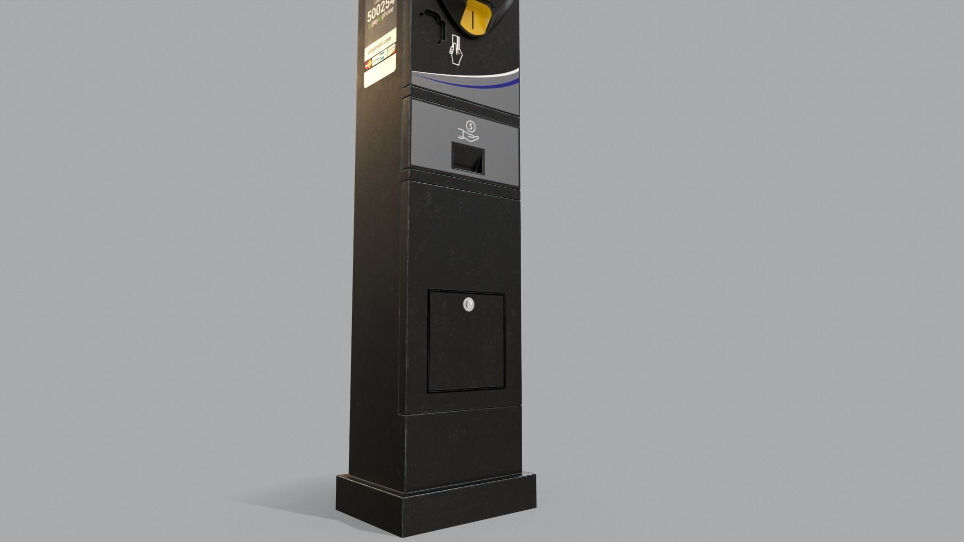 Parking Meter Low-poly 3D model_36