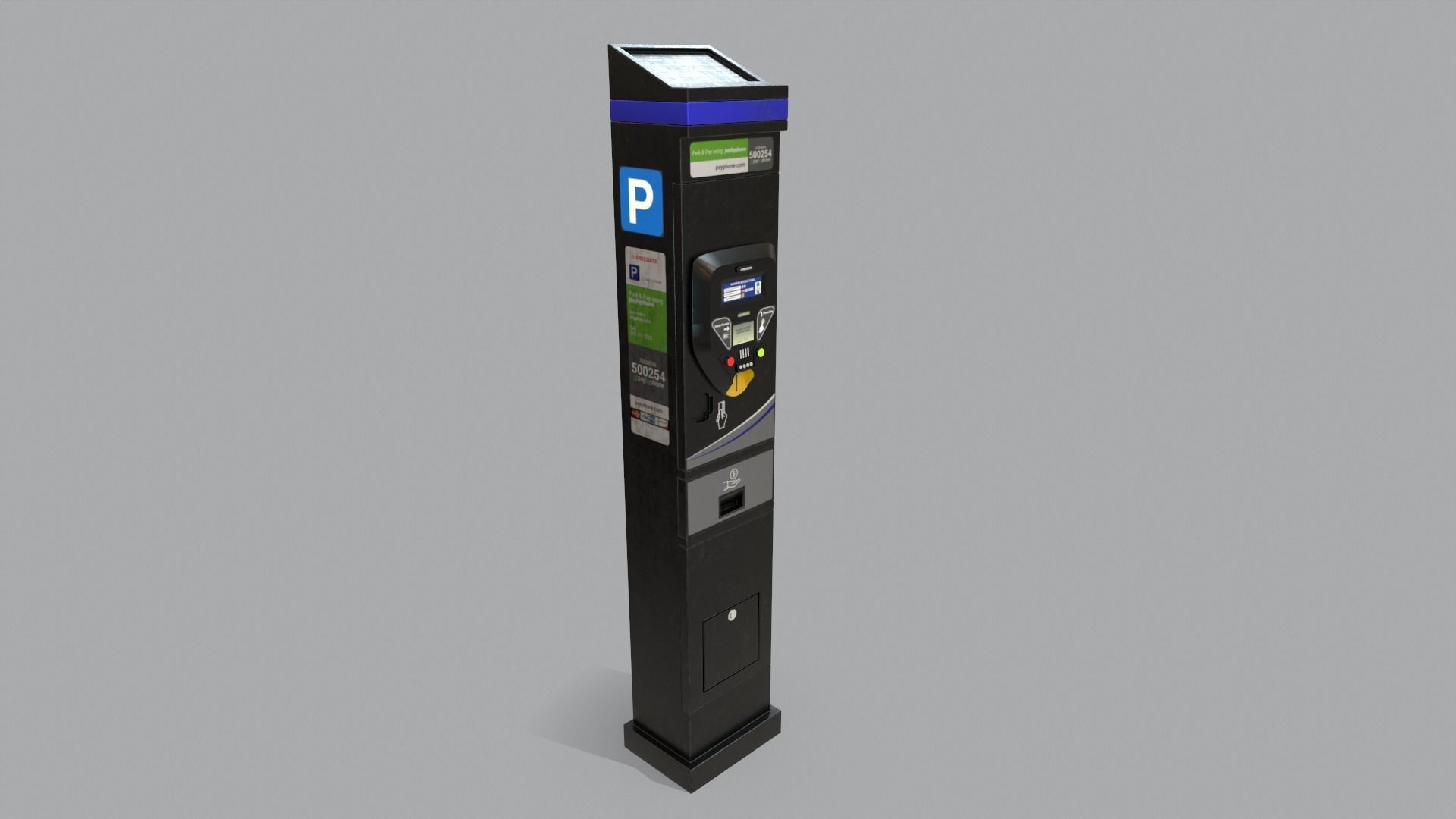 Parking Meter Low-poly 3D model_34