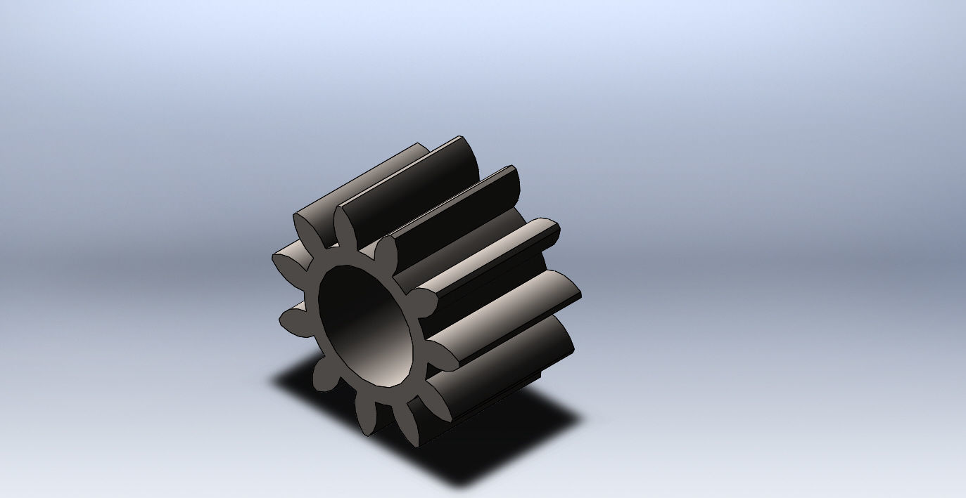 Gear oil pump  3D print model_11