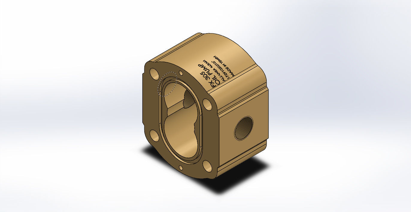 Gear oil pump  3D print model_10