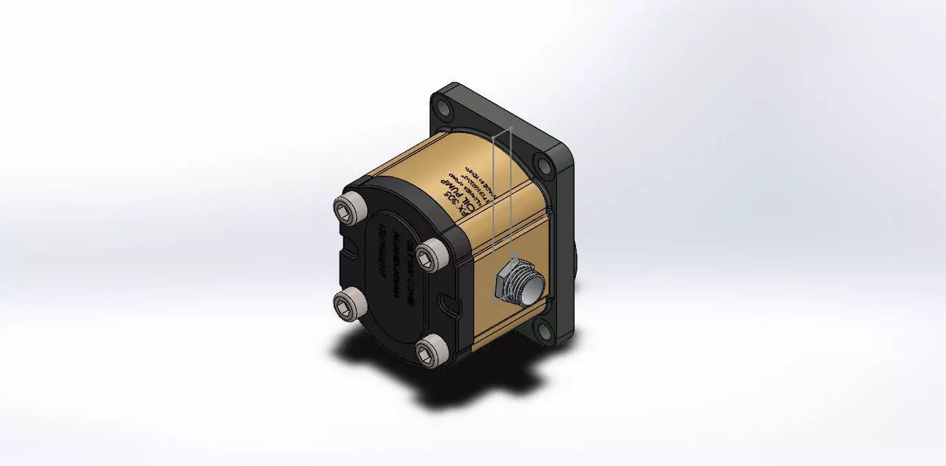 Gear oil pump  3D print model_0