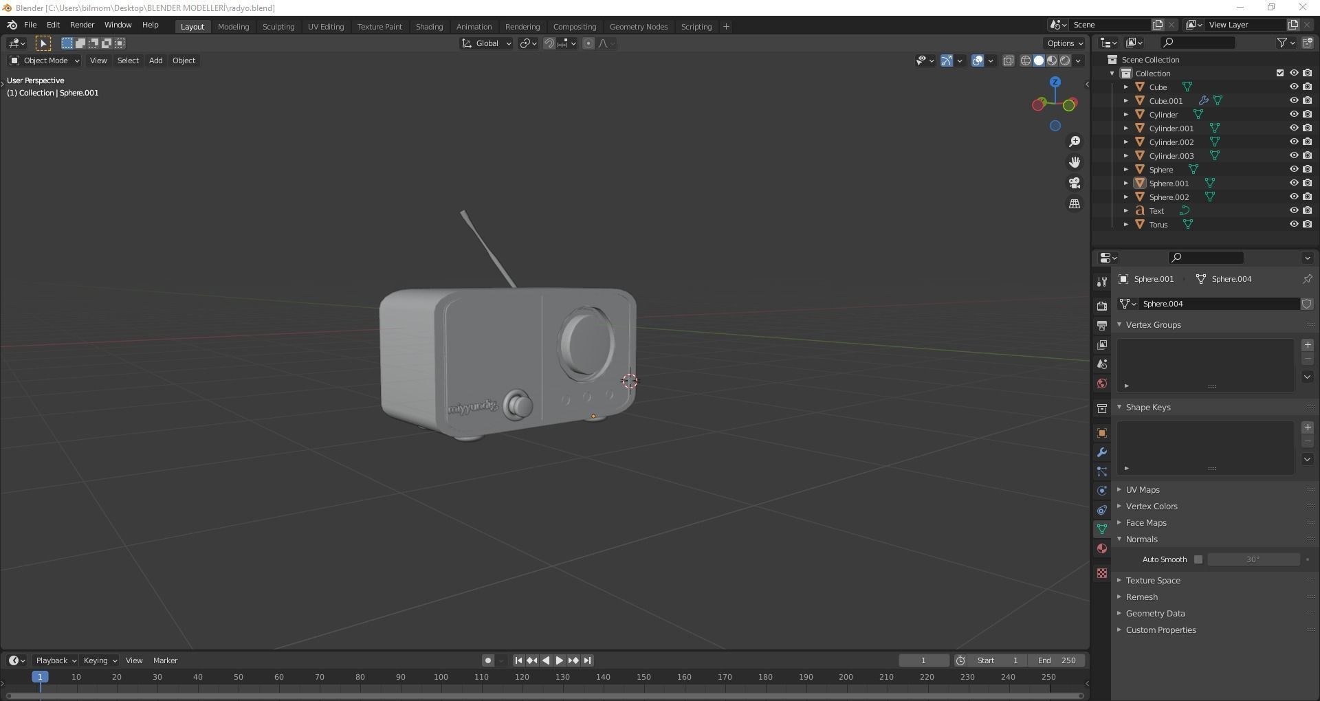  Grundig brand radio asset for unity and unreal  Low-poly 3D model_1